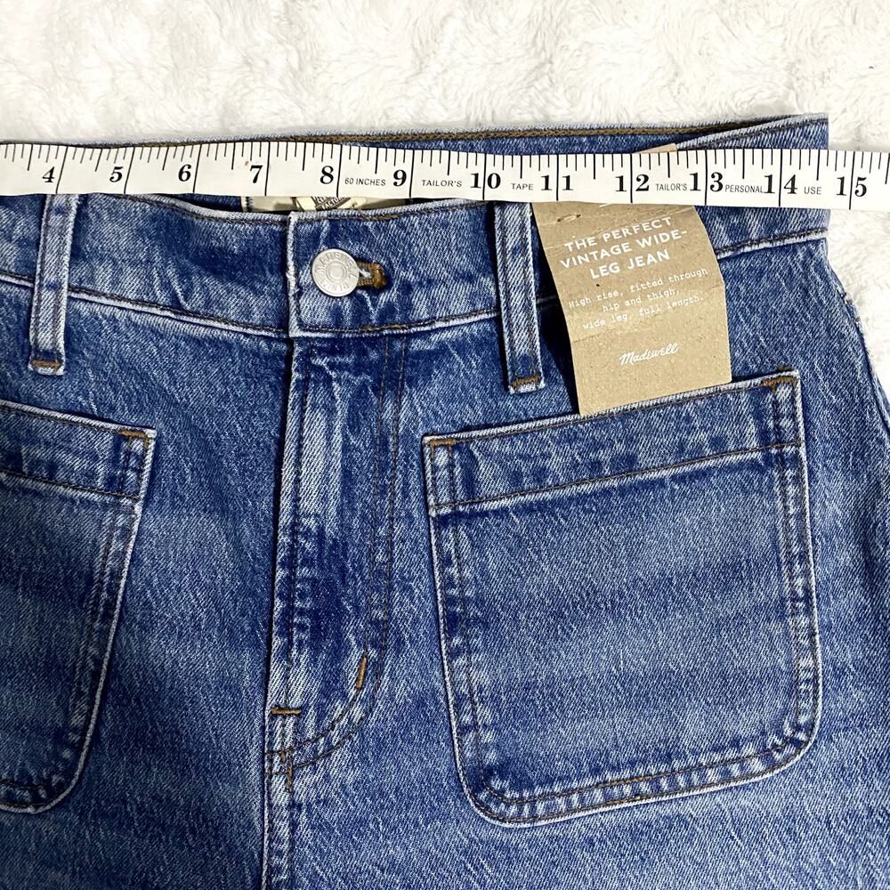 NEW Madewell The Emmett Wide-Leg Full Length Jean Patch Pocket Edition 27 - Picture 9 of 11